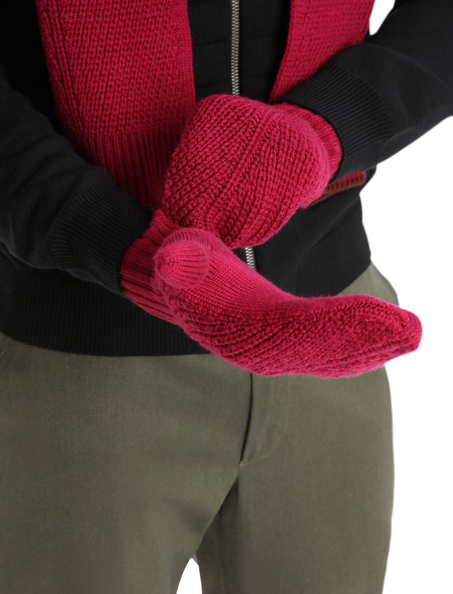 Icebreaker Unisex Merino Waypoint Mittens Miesten Käsineet Pinkki | FI 1063LISH